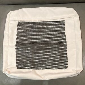 White Storage Bag with Mesh Panel Packing cube qty 1 18x18